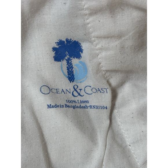 Ocean & Coast Womens‎ 100% Linen Pants Beige Straight XLarge Beach XL - Picture 8 of 10